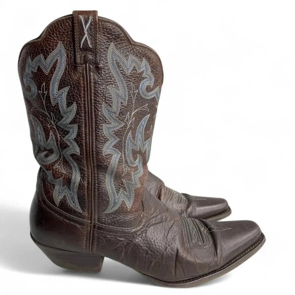 Twisted X Brown Leather Embroidered Cowgirl Western Cowboy Boots Women's 10 B - Picture 11 of 12